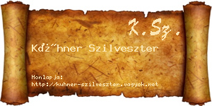 Kühner Szilveszter névjegykártya