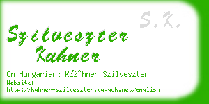 szilveszter kuhner business card